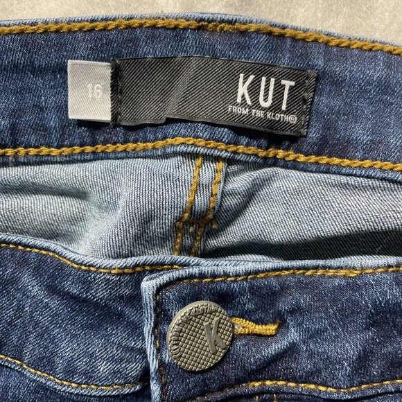 Kut From The Kloth Womens Denim Blue Mid Rise Toothpick Skinny Jeans Size 16 - Picture 3 of 10
